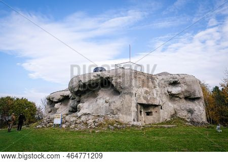 Nachod, Czech Republic - October 18, 2022: Artillery Fortress And Bunker Dobrosov, Built In Year 193