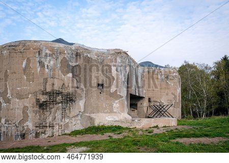 Nachod, Czech Republic - October 18, 2022: Artillery Fortress And Bunker Dobrosov, Built In Year 193