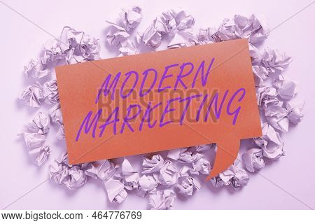 Text Caption Presenting Modern Marketing. Business Concept Specialist Or Broker With Indepth Knowled