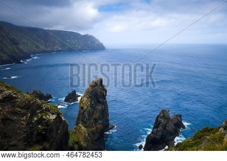 Cape Ortegal Cliffs And Atlantic Ocean View, Galicia, Spain