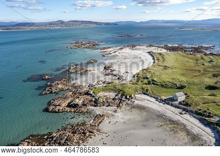 Aerial View Of Cloughcorr Beach On Arranmore Island In County Donegal, Republic Of Ireland