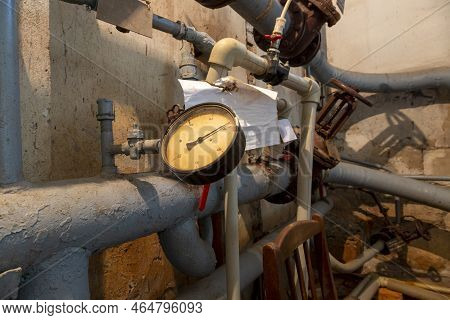 View Of The Suffering System Of Heating Of A Residential Building