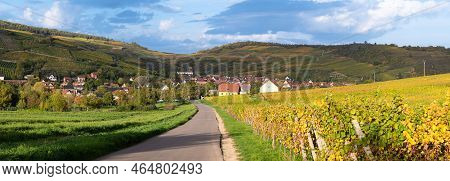 Located In The Valley Of The Vineyards, The Village Of Westhalten In France Is Typical Of The Alsace