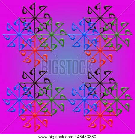 Abstracte naadloze compositie met Flat.