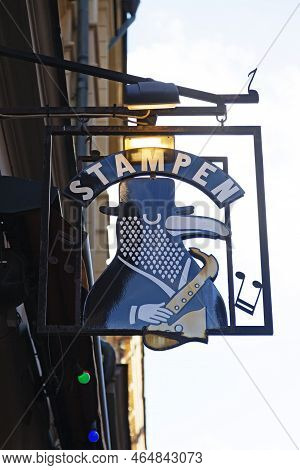 Stockholm, Sweden - October 10, 2022: Sign For The Famous Music And Jazz Pub Stampen