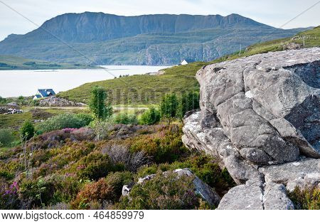 Ardmair And Loch Canaird In Mid Summer,ullapool,highlands Of Scotland,uk.
