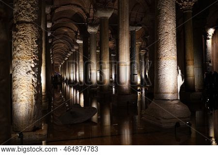 Basilica Cistern In Sultanahmet, Istanbul, Turkiye