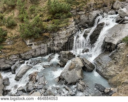 Schmuer Stream Or Schmuer Bach (aua Da Fluaz Creek) Over The Lake Panixersee (lag Da Pigniu) And In 