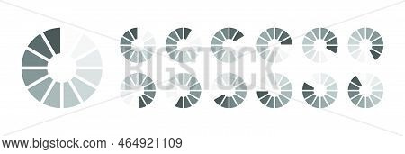 Circular Loading Buffering Icons Vector Video Ready For Animation