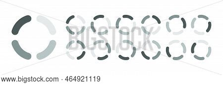 Circular Loading Buffering Icons Vector Video Ready For Animation