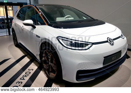 Berlin, Germany, October 1, 2022 Modern Electric Car Volkswagen Id3