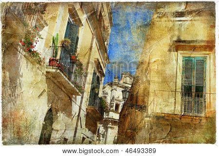 Staré italské město ulice Lecce