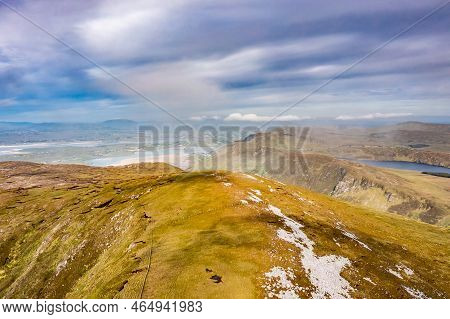 Aerial View Of Slieve Tooey By Ardara In County Donegal - Ireland