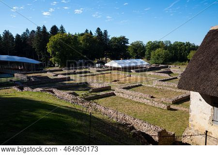 View On The Excavation Archaeological Site Of The Mont Beuvray In Morvan In France