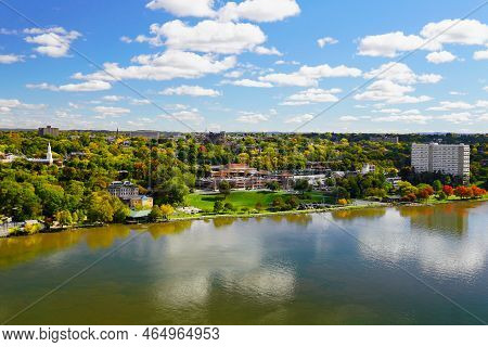 View Of Poughkeepsie Ny From The Hudson River