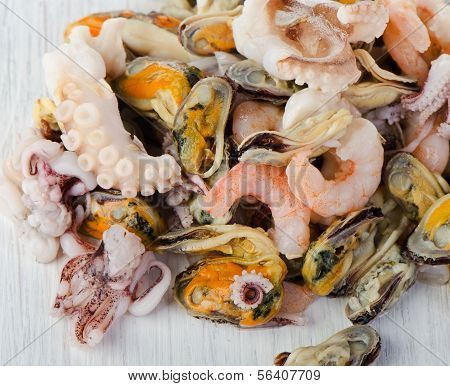 Mariscos crudos