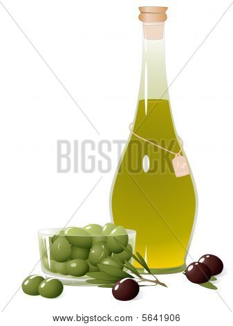 Olivenolie og oliven