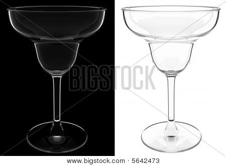 孤立的鸡尾酒杯