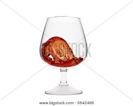 孤立的鸡尾酒杯