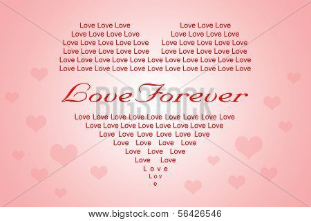 Valentine nebo Love pozadí ve tvaru srdce