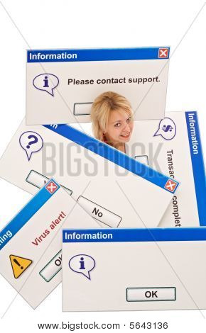 Mulher invadida por tecnologia