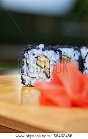Japanese cuisine - tobico sushi rolls