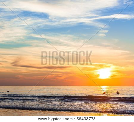 San Diego zachód słońca w La Jolla Shores San Diego, Stany Zjednoczone Ameryki Południowej Kalifornii