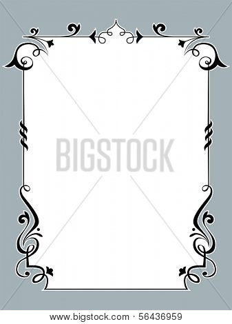 Illustration of a Frame Decorated with Vines