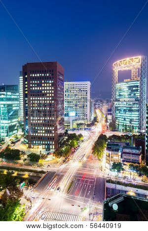 Seoul city at night