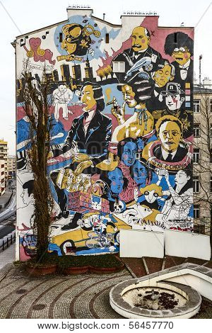 Graffiti fÃ¼r Fryderyk Chopin in Warschau