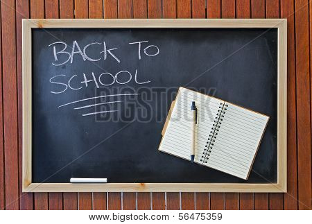 Blackboard And Notebook