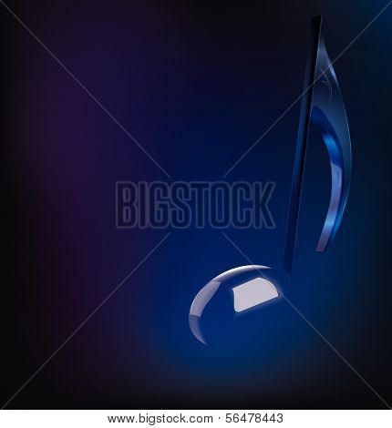 Abstract musical background with note. Vector illustration