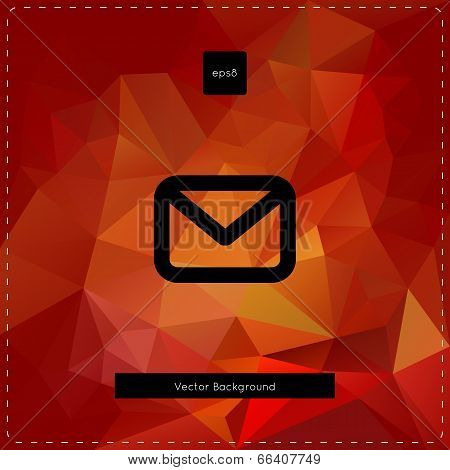 Abstract vector red polygonal background.