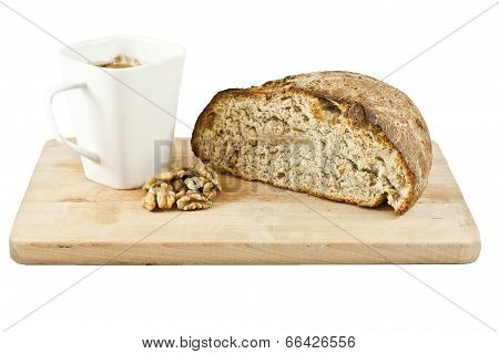 Bread on a plank