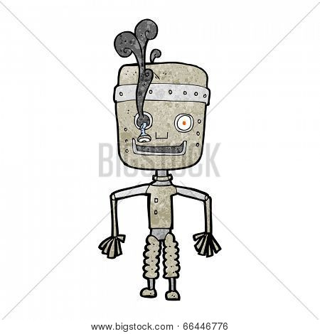 cartoon malfunctioning robot