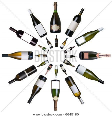 Vortice di bottiglie di vino