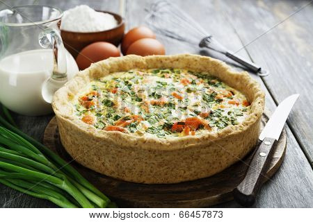 Quiche Pie With Fish And Nettles