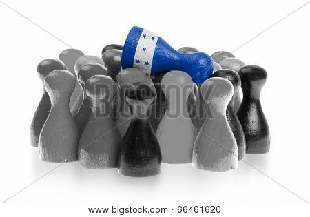 One Unique Pawn On Top Of Common Pawns