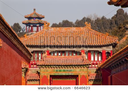 Sten Gate gule tagene Gugong forbudte by palads Beijing Kina