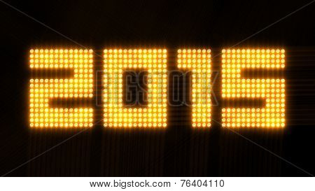 Year 2015, Quadratic Array Of Flickering Lights