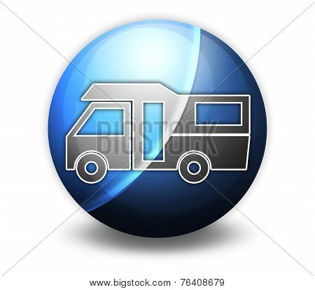 Icon, Button, Pictogram Motorhome