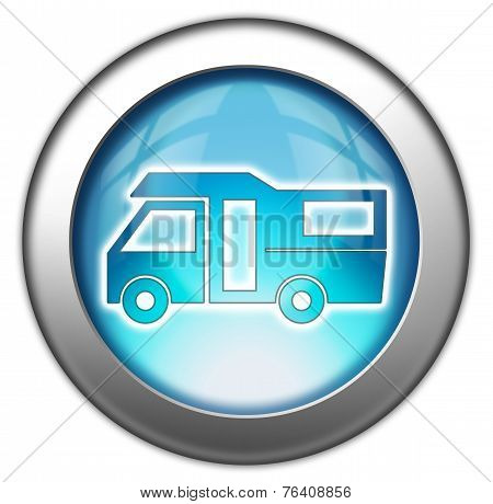 Icon, Button, Pictogram Motorhome
