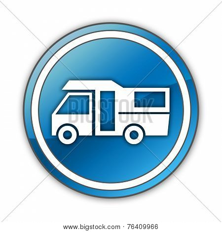 Icon, Button, Pictogram Motorhome