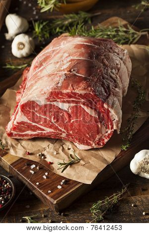Raw Grass Fed Prime Rib Meat