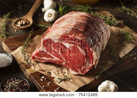 Raw Grass Fed Prime Rib Meat
