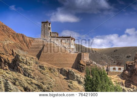 Ruins At Basgo Monastery