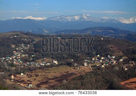 aerial view of Matsesta, the big Sochi