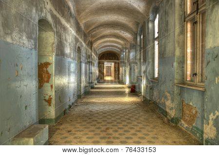 Old Corridor In The Beelitz Heilstätten