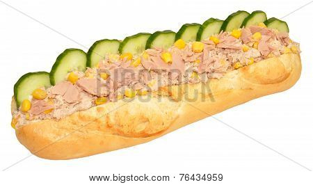 Tuna And Sweet Corn Baguette Sandwich