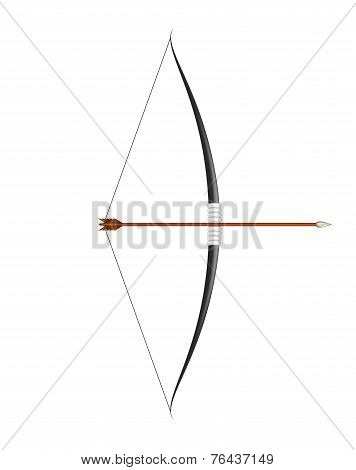 Black bow and arrow
